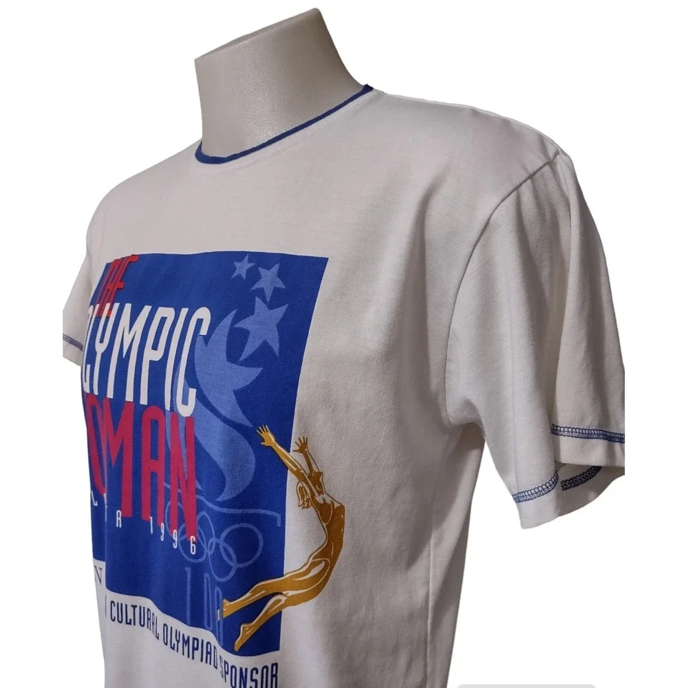 The Olympic Women's Size L Avon Sponsor T-Shirt Vintage 90s 1996 Atlanta Games‎